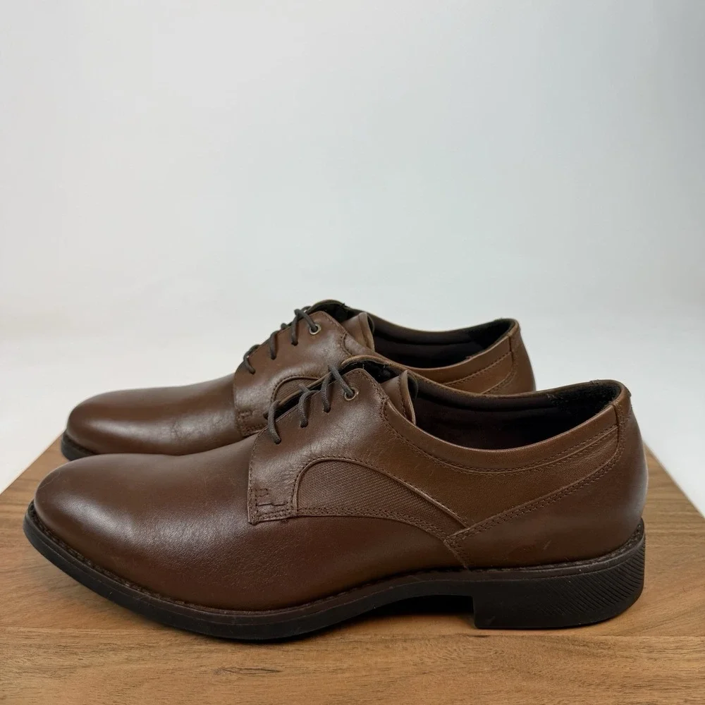 New Mens Johnston & Murphy Holcomb Waterproof Plain Toe Leather Oxfords Sz 10‎ D